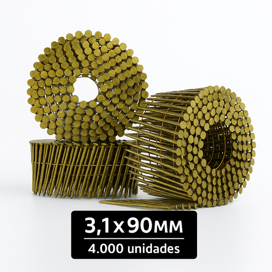 CLAVO HELICOIDAL EN BOVINA 3.1 x 90 MM