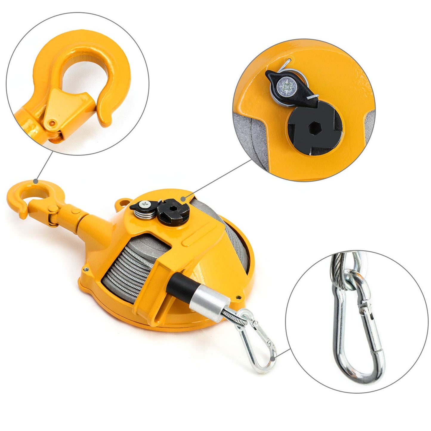 BALANCIN DE CARGA RETRACTIL 3 a 5 KGS / PIOLA 1.5 MTS