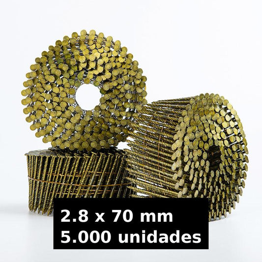 CLAVO HELICOIDAL EN BOVINA 2.8 x 70 MM