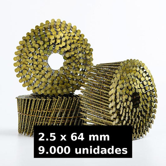 CLAVO HELICOIDAL EN BOVINA 2.5 x 64 MM