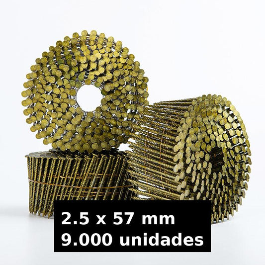 CLAVO HELICOIDAL EN BOVINA 2.5 x 57 MM