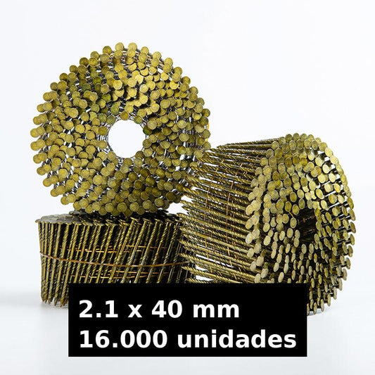 CLAVO HELICOIDAL EN BOVINA 2.1 x 40 MM